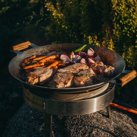 GrillSymbol stekhäll gasol PRO-460 inox, ø 46 cm (Gratis överdrag och skyddspåse)