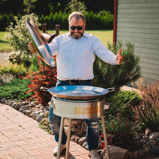 GrillSymbol stekhäll gasol PRO-580 inox, ø 58 cm