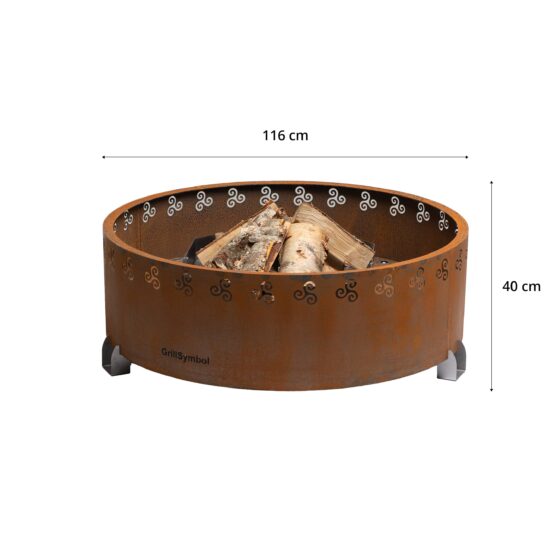 GrillSymbol eldstad utomhus Legend-XL ø 116 cm