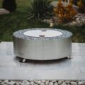 GrillSymbol rostfritt stål eldstad utomhus Luna Silver ø 119 cm