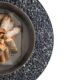 GrillSymbol rostfritt stål eldstad utomhus Luna Silver ø 119 cm