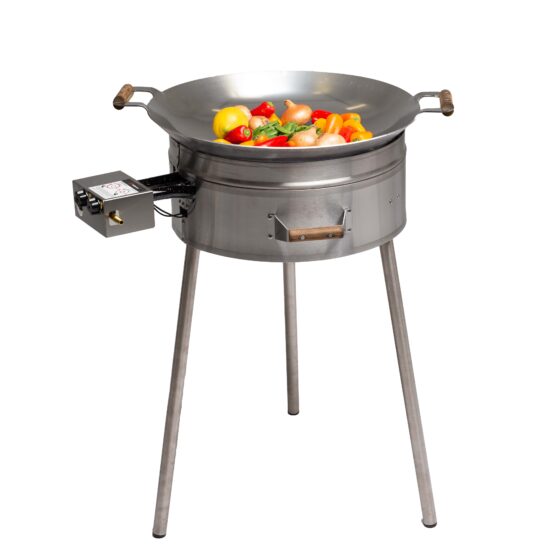 GrillSymbol gasol wok utomhus PRO-545 inox, ø 54 cm