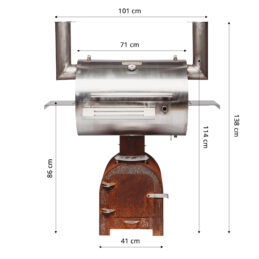 GrillSymbol BBQ rökgrill Smoky Beast Silver