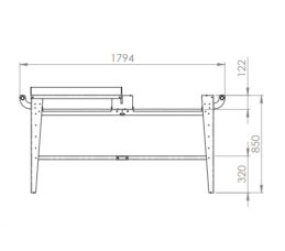 GrillSymbol stor pizzaugn bord Baso-XL