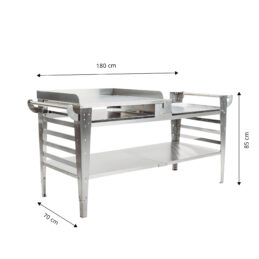 GrillSymbol stor pizzaugn bord Baso-inox-XL