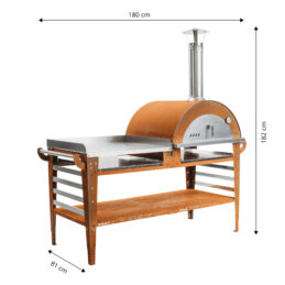 GrillSymbol pizzaugn med stor bord Pizzo-XL-set