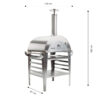 GrillSymbol pizzaugn med bord Pizzo-set-inox