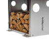 GrillSymbol vedförvaring WoodStock inox, storlek L 60*37*170 cm