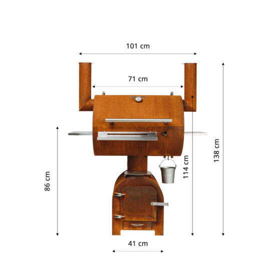 OUTLET GrillSymbol BBQ rökgrill Smoky Beast (visningsexempel)