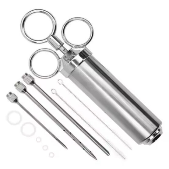 GrillSymbol köttinjektor + 3 nålar (Ring design)