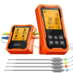 GrillSymbol trådlös kött-termometer, med 4 sonder