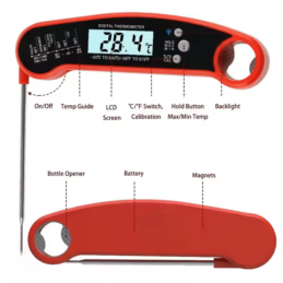 GrillSymbol Magnetisk kött-termometer med snabb avläsning