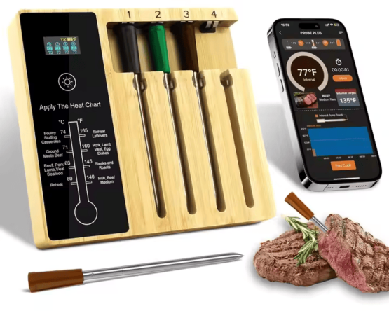 GrillSymbol smart trådlös kött-termometer, med 2 sonder