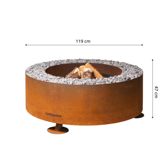 GrillSymbol eldstad utomhus Luna ø 119 cm