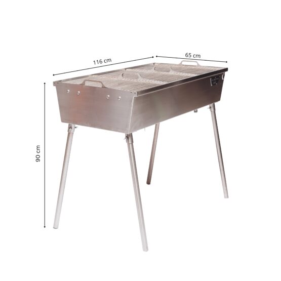 GrillSymbol kolgrill Naked Chef XXL Silver