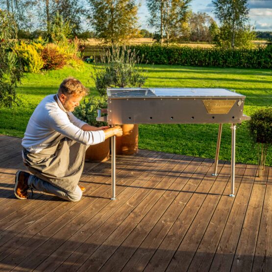 GrillSymbol kolgrill Naked Chef XXL Silver