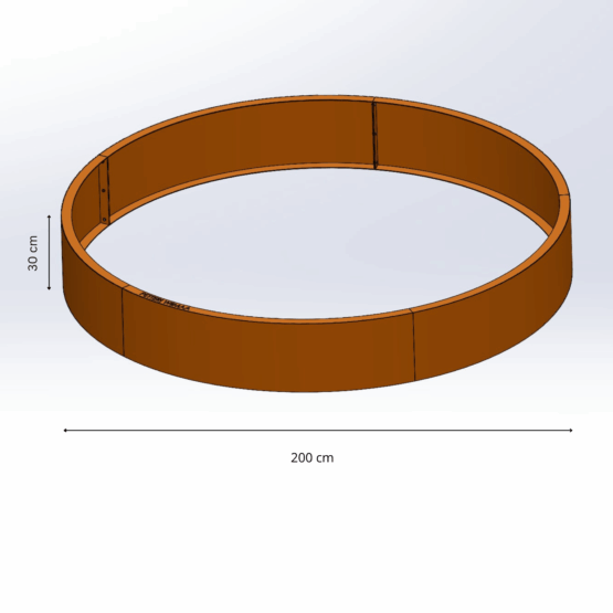 Petteri Wiimaa multifunktionell planteringsring / gräskant till eldstad, H30 cm, ø 200 cm