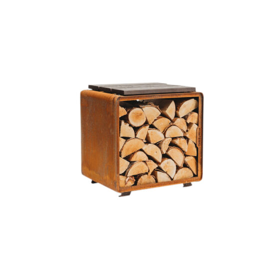 GrillSymbol Cortenstål vedstativ Enzo Rack-S