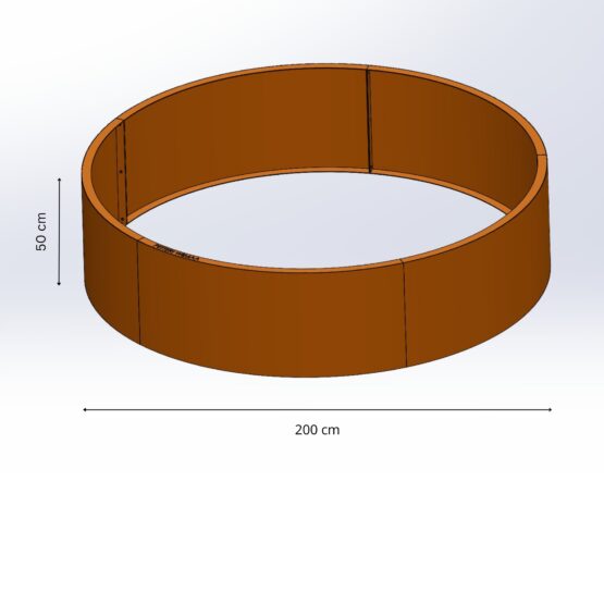 Petteri Wiimaa multifunktionell planteringsring / gräskant till eldstad, H50 cm, ø 200 cm