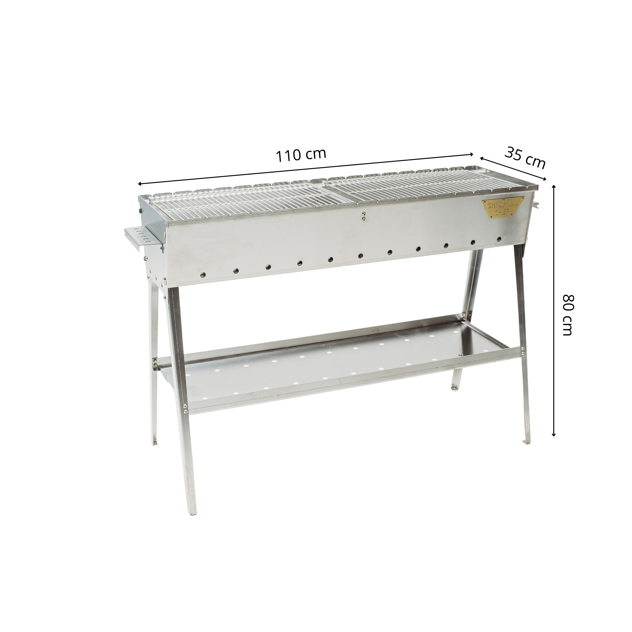 GrillSymbol kolgrill Naked Chef XL Silver GrillSymbol kolgrill Naked Chef XL Silver